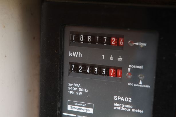A domestic household electricity meter