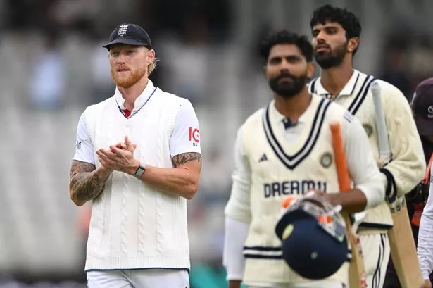 England captain Ben Stokes applauds as India batsman Ravindra Jadeja and Washington Sundar make their way off