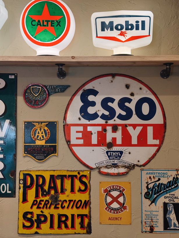There's enough classic car memorabilia to keep the petrolheads happy.