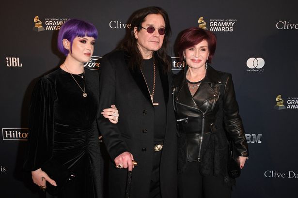 Kelly (L), Ozzy (C) and Sharon Osbourne