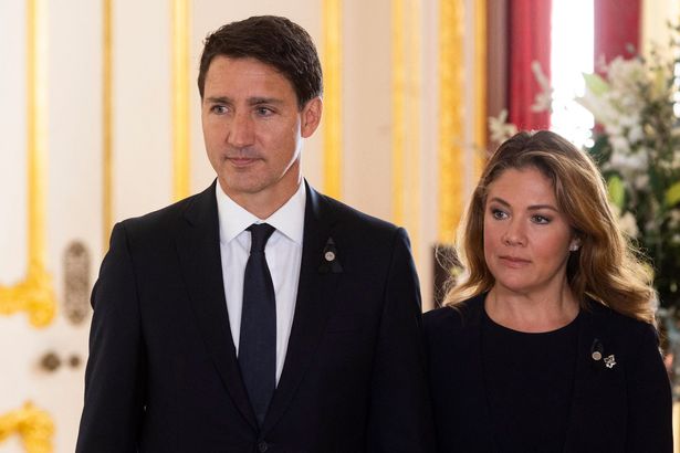 Justin Trudeau and Sophie Trudeau, both in black.
