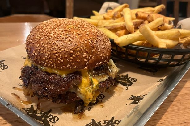 The Oakie burger at Fat Dad's at The Gallimaufry