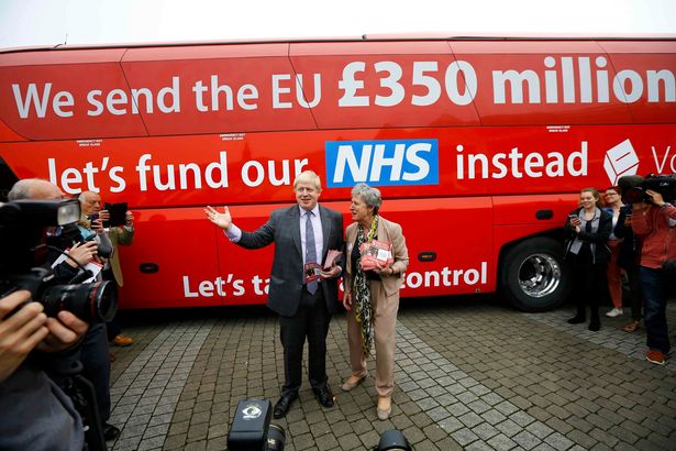 Former London Mayor Boris Johnson speaks at the launch of the Vote Leave bus campaign, in favour of Britain leaving the European Union