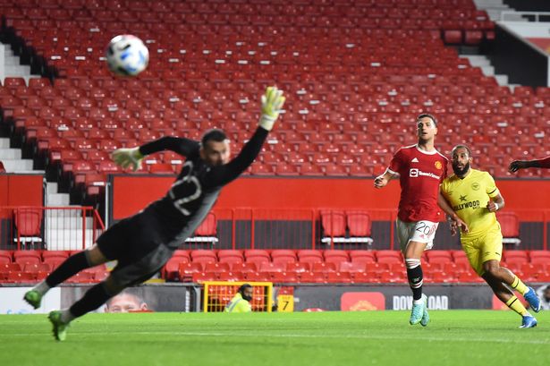 Mbeumo scored against United in a 2021 friendly at Old Trafford