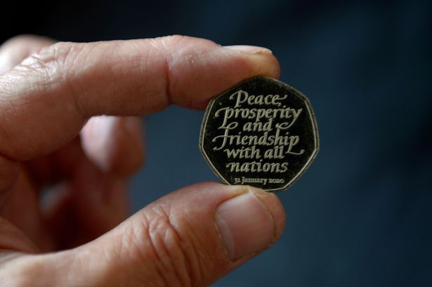 A Brexit 50p coin