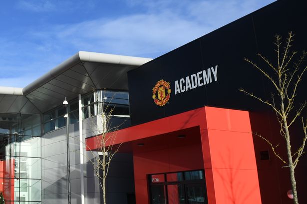 The academy building at Manchester United's Carrington training base.