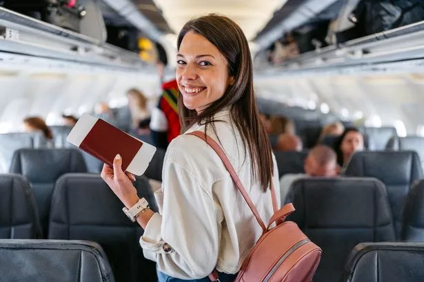 Woman on the plane