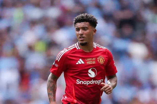 Jadon Sancho pictured during the 2024 Community Shield