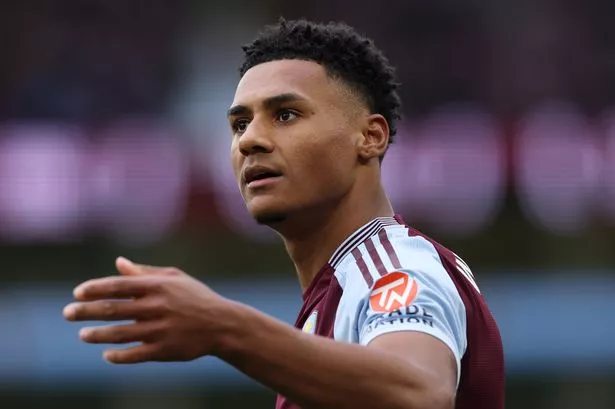 BIRMINGHAM, ENGLAND - APRIL 19: Ollie Watkins of Aston Villa during the Premier League match between Aston Villa FC and Newcastle United FC at Villa Park on April 19, 2025 in Birmingham, England. (Photo by Michael Steele/Getty Images)