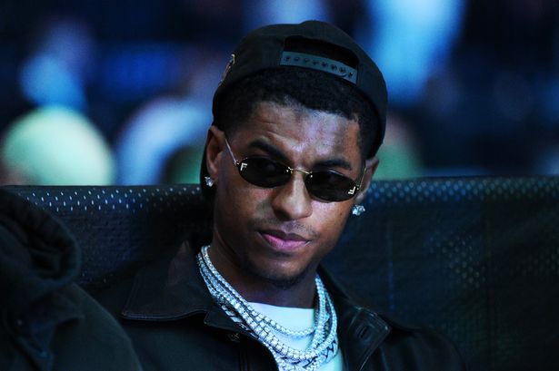 Marcus Rashford ringside at the boxing. 