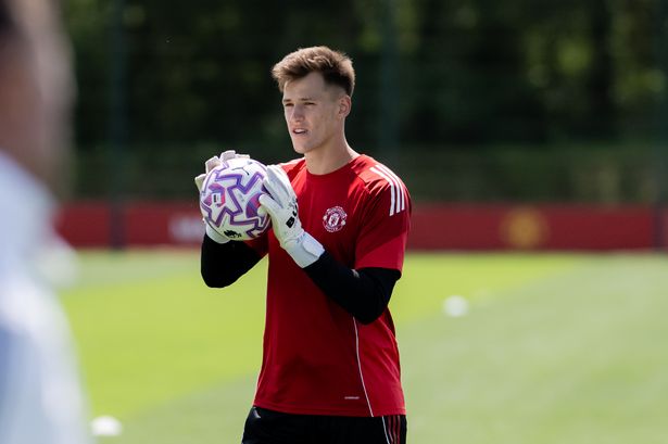 Radek Vitek in training for Manchester United.