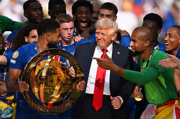 United States President Donald Trump joins the celebrations as Chelsea lift the FIFA Club World Cup