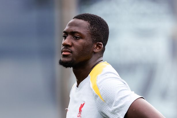 Curtis Jones and Ibrahima Konaté of Liverpool