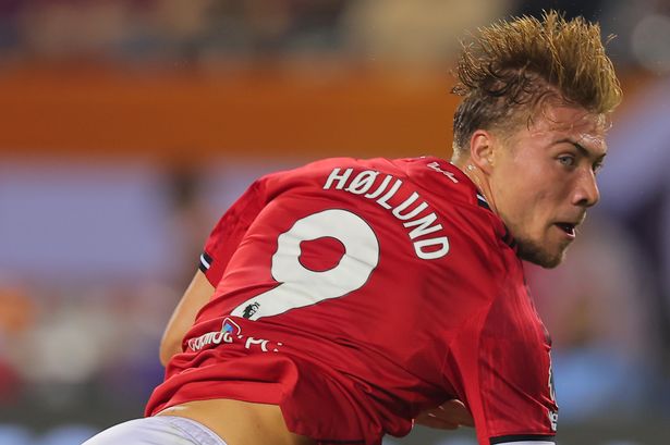Hojlund appeared to score twice in Chicago