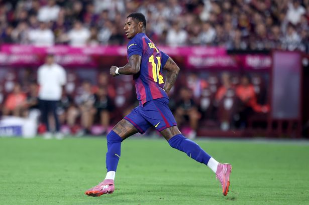 Marcus Rashford during his debut for Barcelona