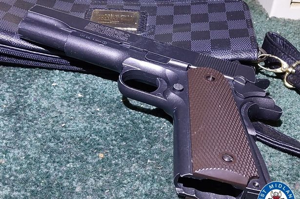 One of two guns recovered by West Midlands Police's Major Crime Team in Erdington and Small Heath on consecutive days 