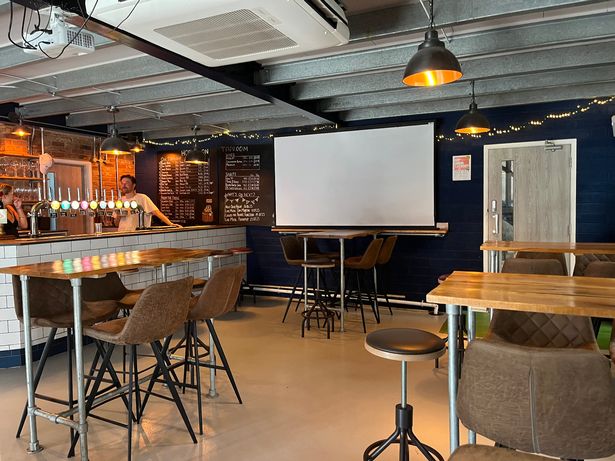 Inside The Taproom at the Hop Union brewery in Brislington
