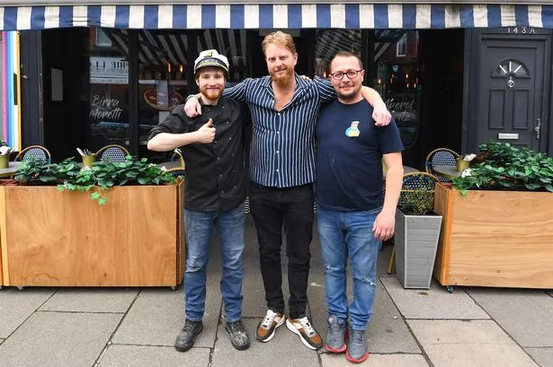 Co-owners of Il Capitano's, Jay Wilson and Florentin Stefan (centre and right), with pizza chef Chris Dzodz (left)
