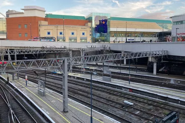 A general view of the railway tracks at Birmingham New Street Station 