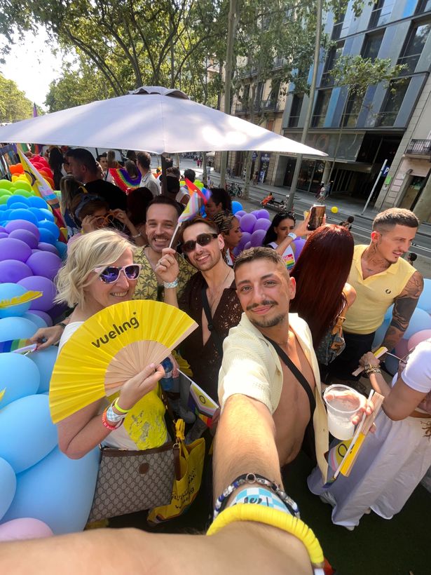 ECHO reporter Paul McAuley at Barcelona's Pride festival with Vueling in July 2025