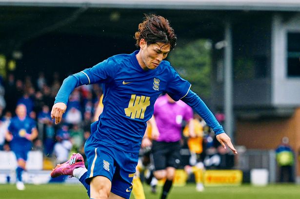 Kyogo Furuhashi in action for Birmingham City against Burton Albion. Credit: BCFC.com