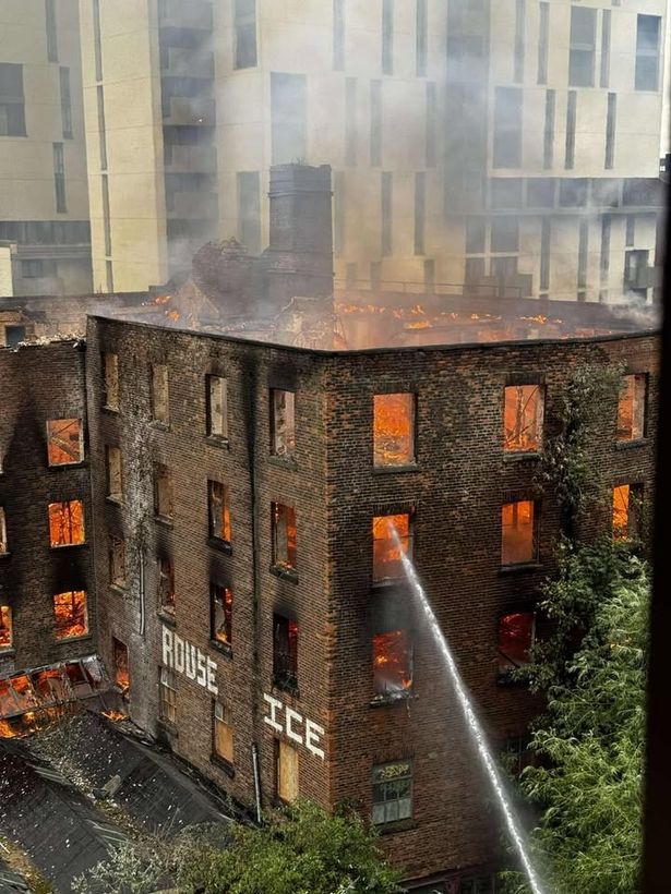 The Hostspur Press building on fire on June 24th