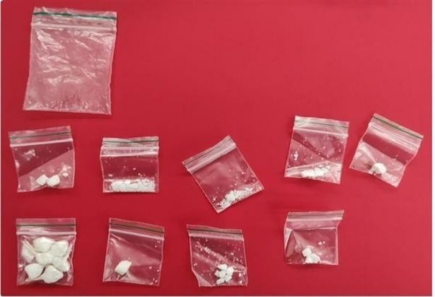 Police uncovered a number of small snap bags and a quantity of cocaine