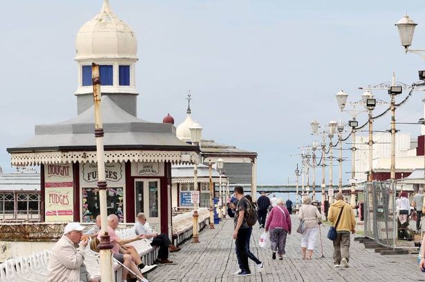 Visitors on Blackpool's North Pier