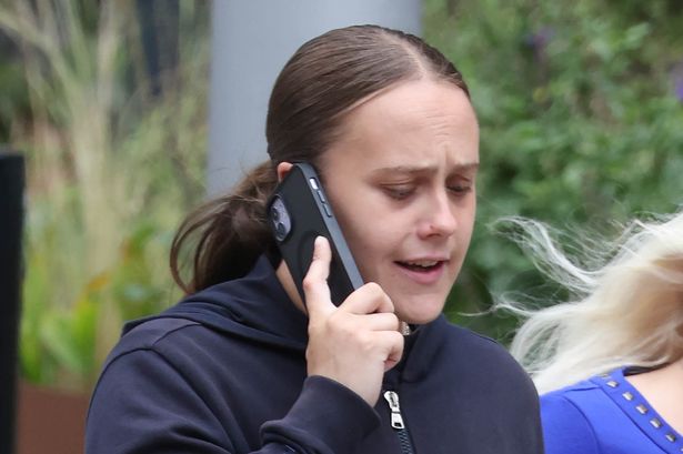 Lauren Martin leaving Manchester Crown Court