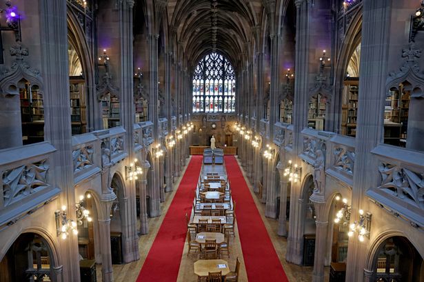 The historic reading room at the John Rylands Library