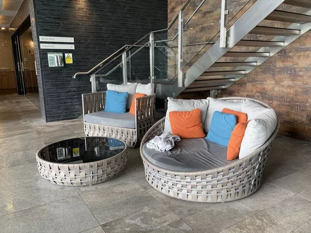 Comfy sofas at Dylan Coastal Resort, Laugharne,