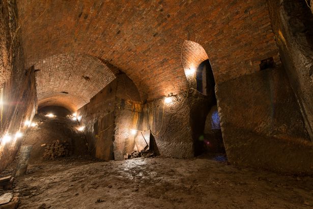 A view of the banqueting hall, underneath Joseph Williamson's house in Mason Street