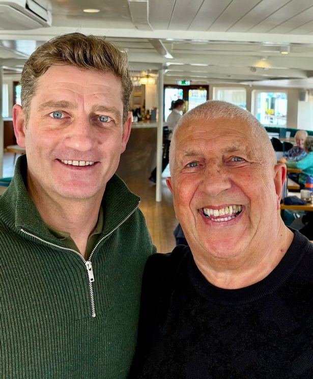 Philip Olivier, left, on the MV Royal Daffodil with Pete Price
