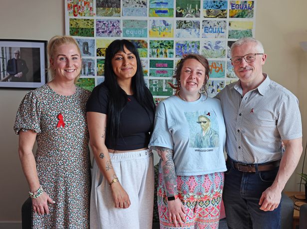 Team members Kellie, Shereen, Kat and Ant, from Sahir, the city's oldest LGBTQ+ charity
