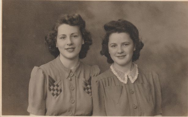Liverpool nan and teacher Joan Hughes died June 11 at the age of 99, just weeks before her 100th birthday. Pictured, Joan (RIGHT) and her twin Muriel 
