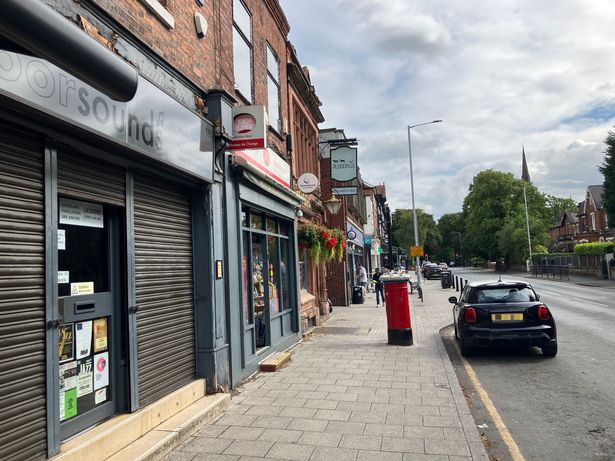 Shops on Heaton Moor Road in Stockport.