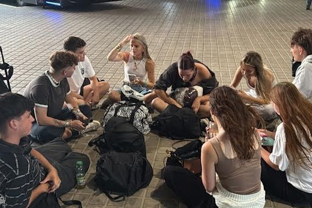 The group of 11 mates from Taunton who were stuck in Gran Canaria without their luggage 