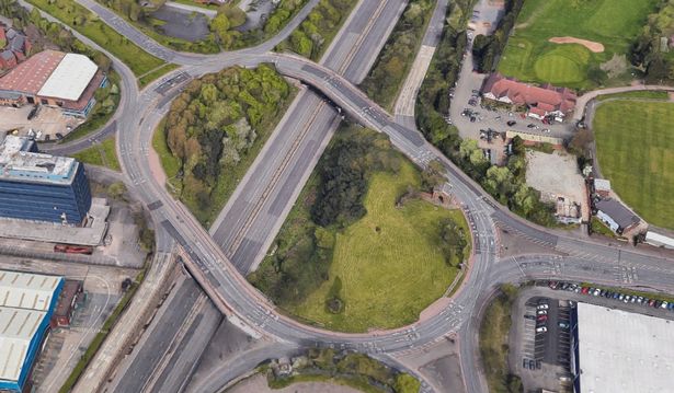 The lodge of Sandwell Hall at Junction 1 of the M5