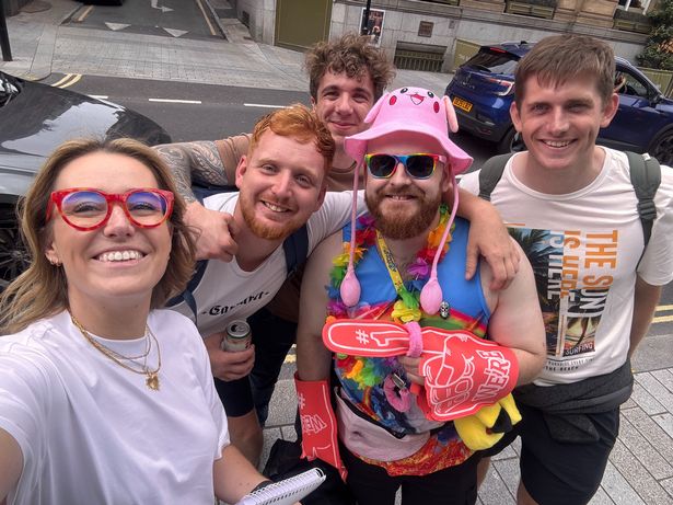 Emilia Bona joined stag and hen parties in Liverpool city centre