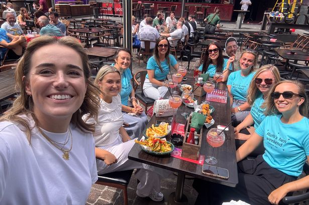 Emilia Bona joined stag and hen parties in Liverpool city centre