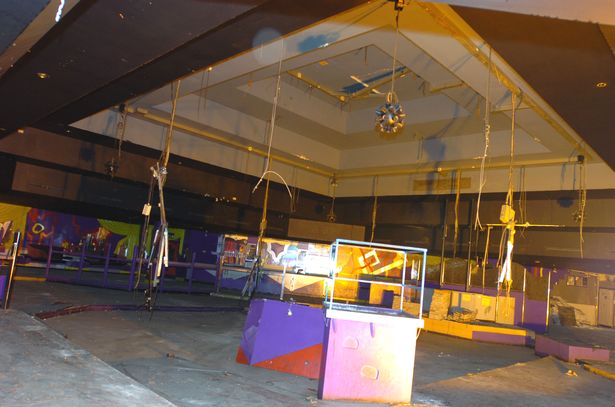 Interior of the old Ritzy nightclub in Bromborough before its demolition