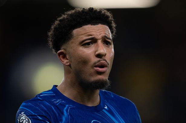 Manchester United forward Jadon Sancho in action for Chelsea last season