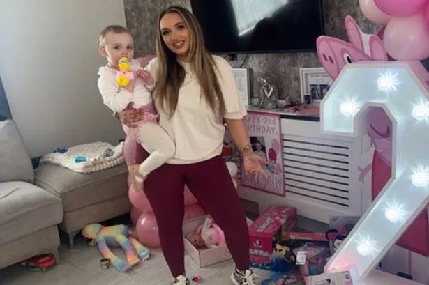 Libby Leah with her daughter Darla now aged two 