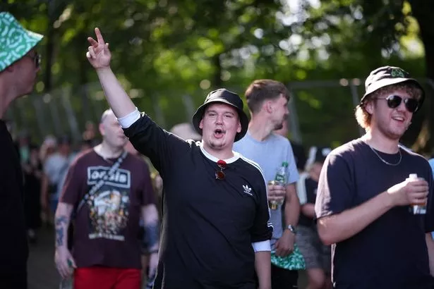 Oasis fans arrive at Heaton Park for the first show in the hometown of Liam and Noel Gallagher