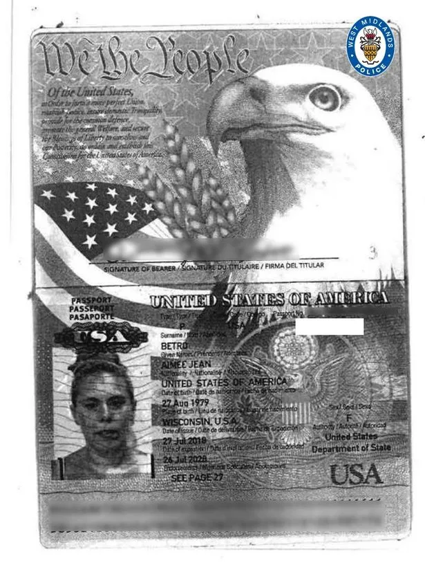 A copy of Aimee Betro's passport was shown to Birmingham Crown Court