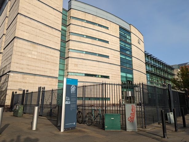 Stock image of Laganside court building in Belfast 