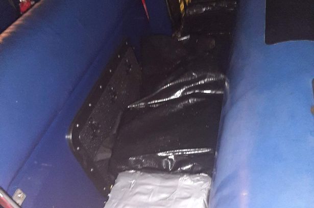 Drugs packages seized from a boat in Somerset