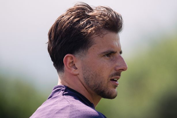 Mason Mount of Manchester United during a first team training session at Carrington