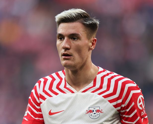 Benjamin Sesko during the Bundesliga match between RB Leipzig and SV Darmstadt 98 at Red Bull Arena. 