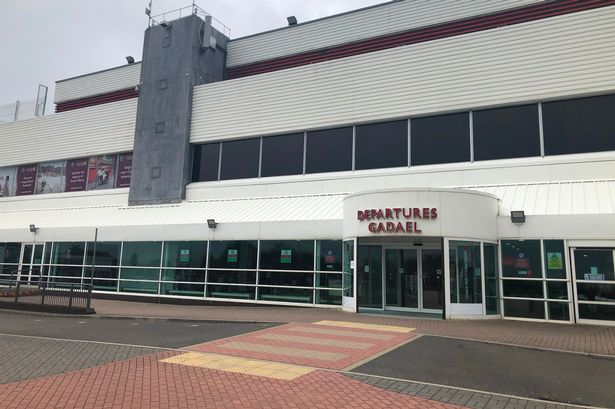 Outside Cardiff Airport